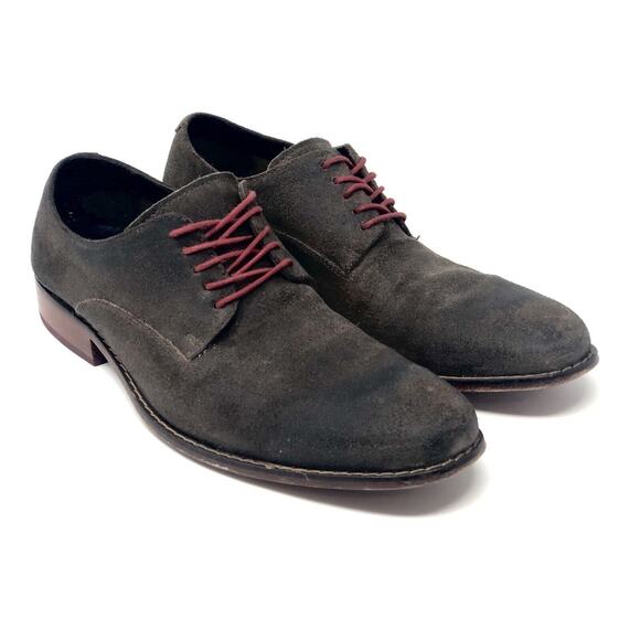 Cole Haan ~ Red Laces, Brown Suede Oxfords Shoes Size 11 (C09579) - Picture 1 of 12